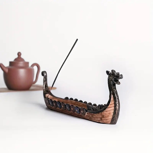 Quemador de Incienso Barco Vikingo