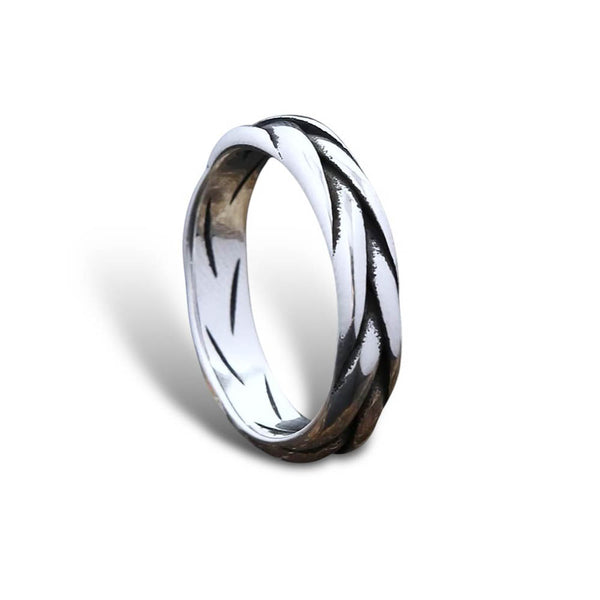 Anillo argolla trenzada