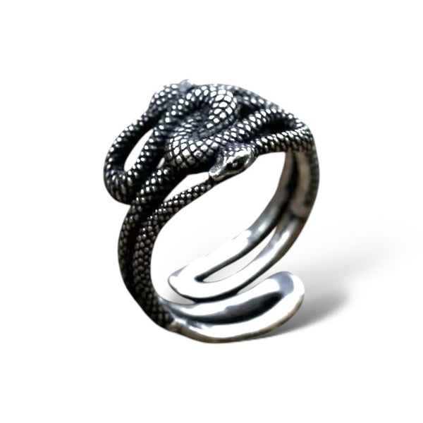 Anillo Serpiente entrelazada
