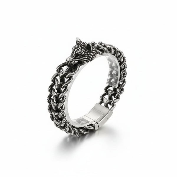 Pulsera Gruesa Lobo Salvaje