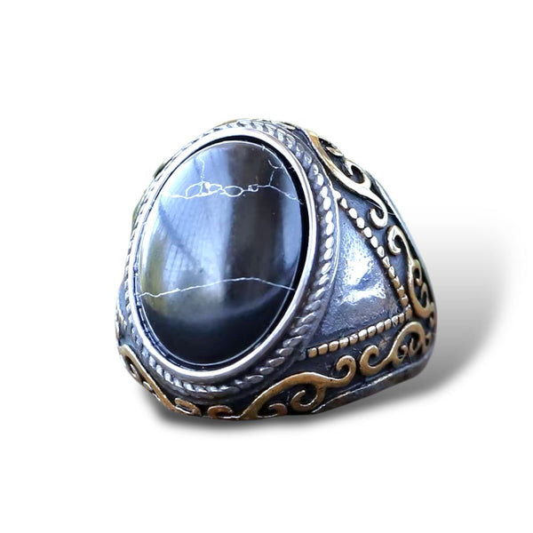 Anillo Royalty Piedra negra