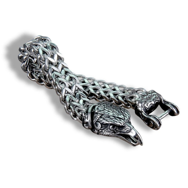 Pulsera Águila Nordica Acero Trenzado Caja de regalo