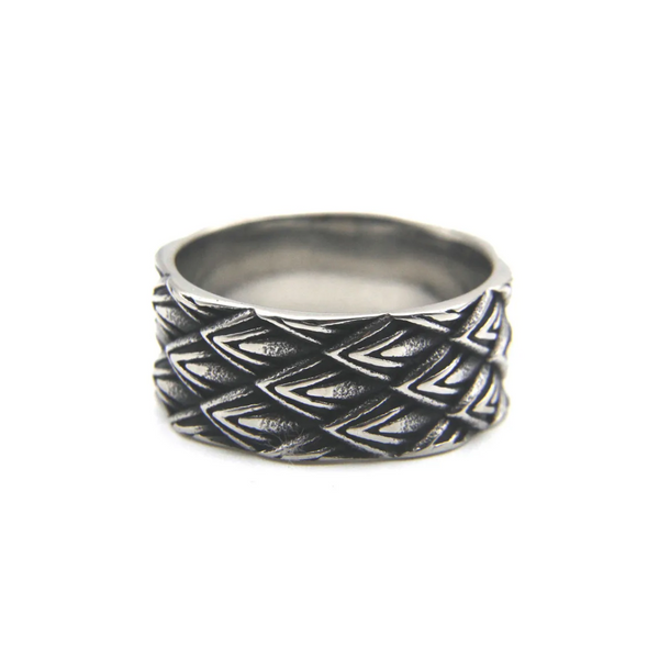 Anillo argolla escamas de dragon