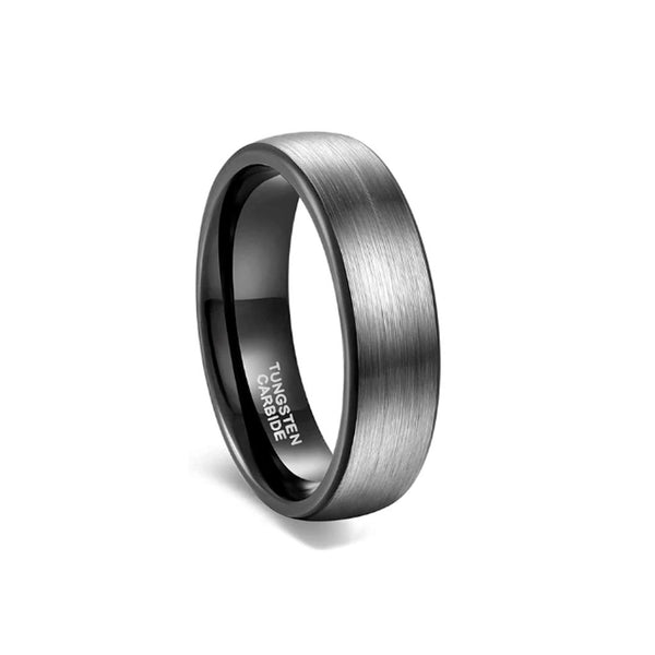Anillo Argolla Rosa y Gris Tugsteno