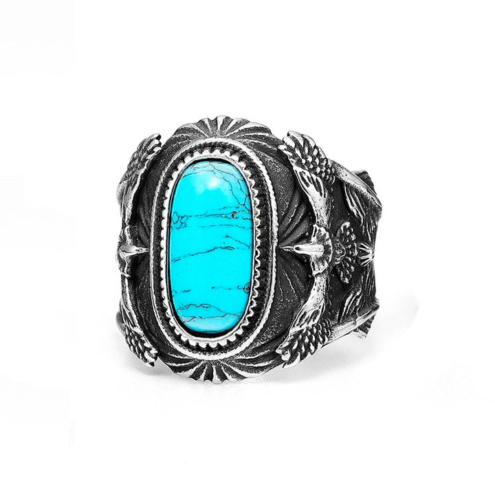 CimarroneAMX Acero Inoxidable / Azul / 7 Anillo Aviador