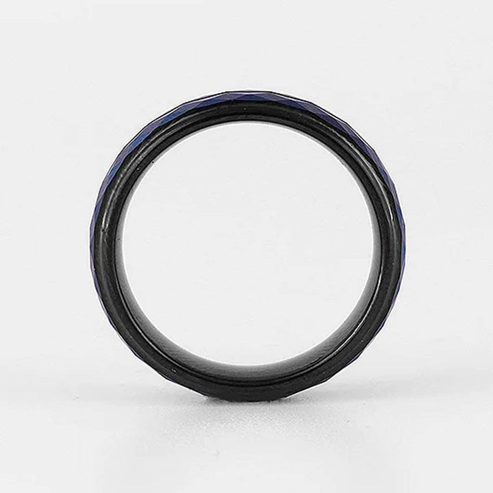 CimarroneAMX Anillo Argolla Azul Tugsteno