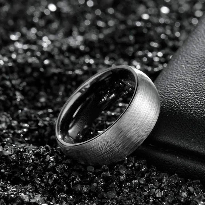 CimarroneAMX Anillo Argolla Rosa y Gris Tugsteno