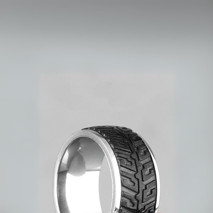 CimarroneAMX Anillo Llanta Negra Antiestrés