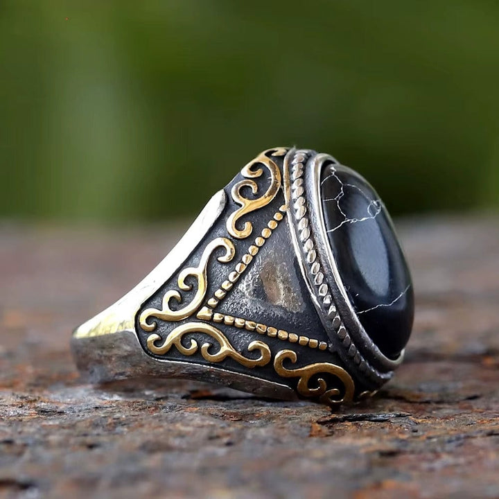 CimarroneAMX Anillo Royalty Piedra negra