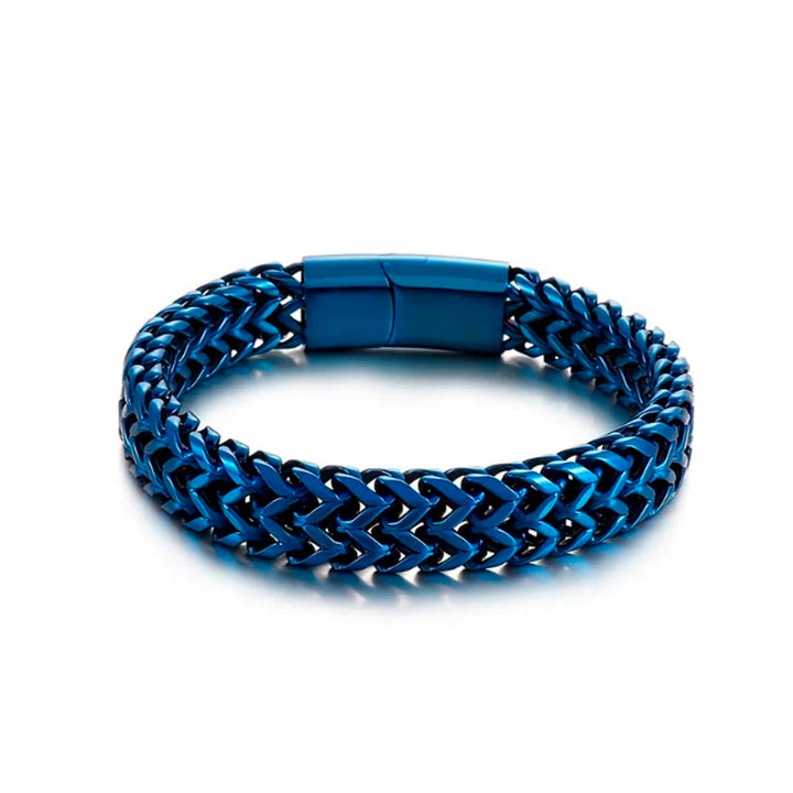 CimarroneAMX Azul / 19.5 cm Pulsera Acero Trenzado