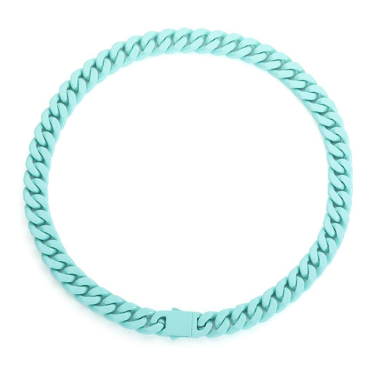CimarroneAMX Azul aqua Cadena Hip Cubana