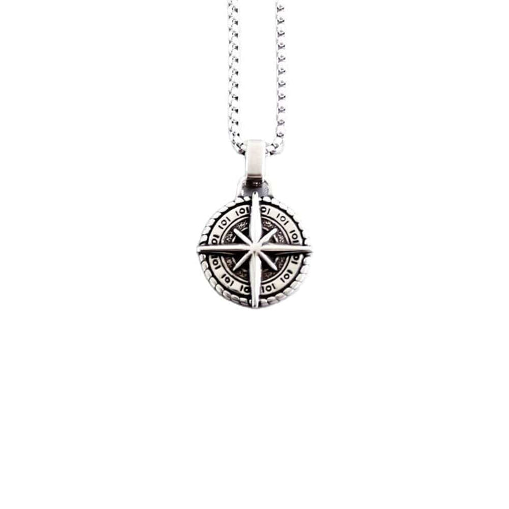CimarroneAMX Dije Plata .925 Collar Brújula Punto Cardinal