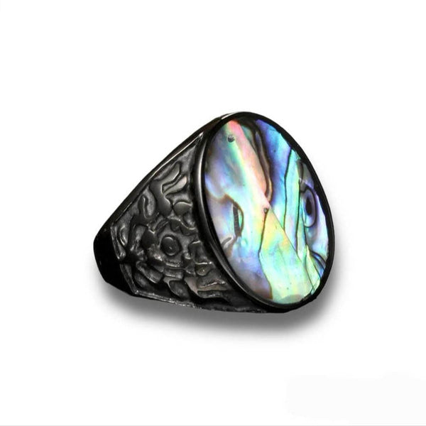 CimarroneAMX Negro / 7 Anillo Concha de Abulon