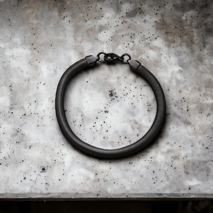 CimarroneAMX Negro Pulsera cola de raton plana