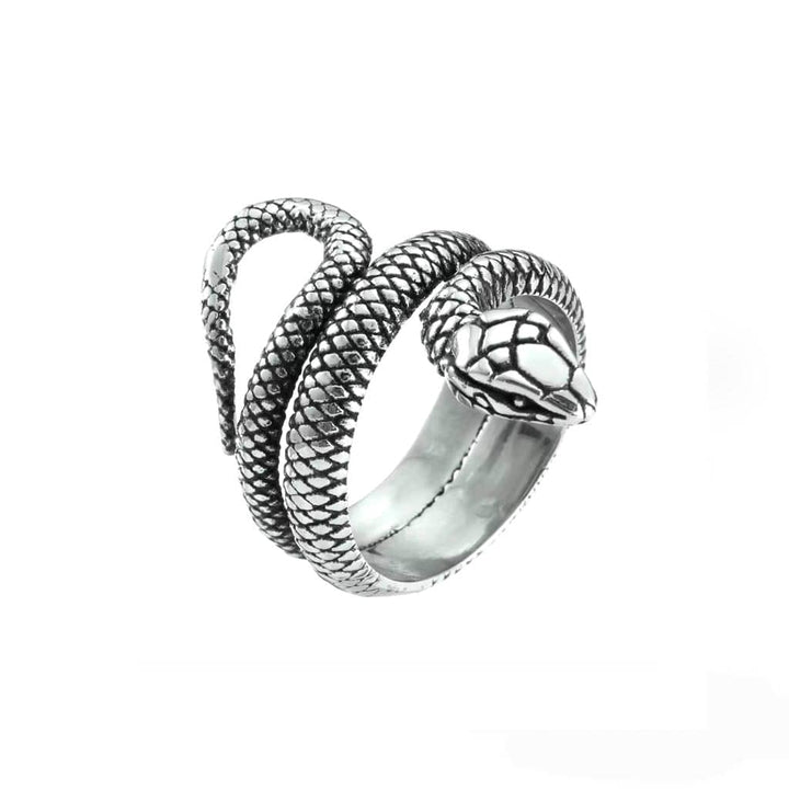 CimarroneAMX Plateada / 5 Anillo Serpiente Slang