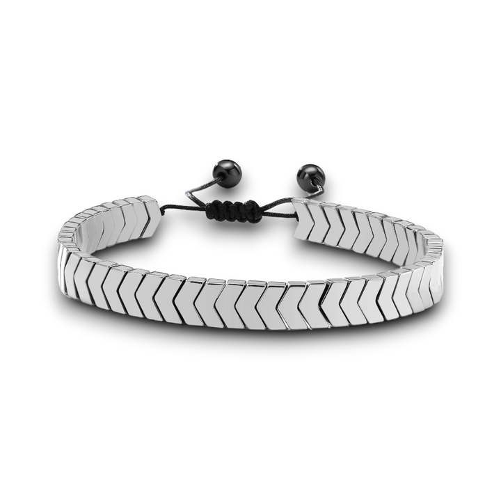 CimarroneAMX Plateada Pulsera Flecha Hematita