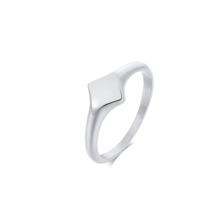 CimarroneAMX Plateado / 6 Anillo sello meñique