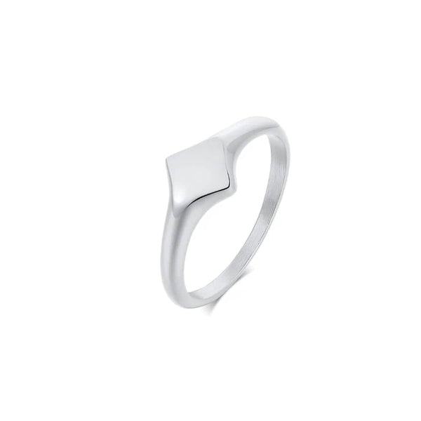 CimarroneAMX Plateado / 6 Anillo sello meñique