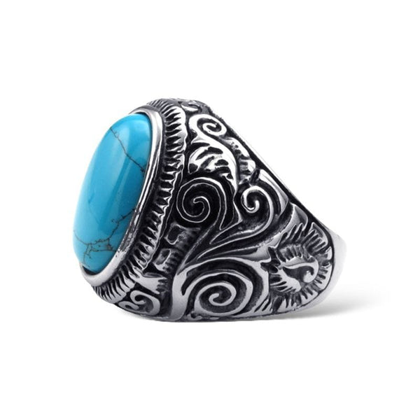 CimarroneAMX Turquesa / 7 Anillo Piedra Ovalada