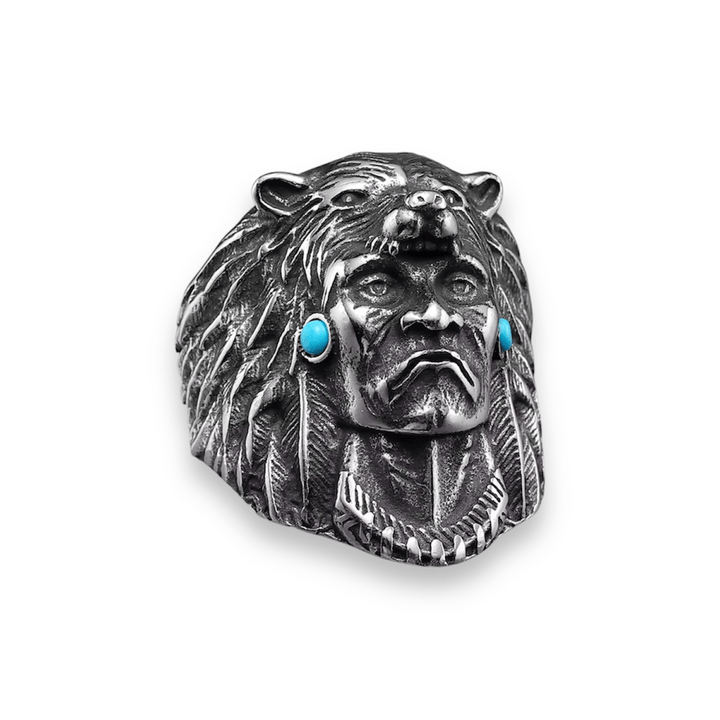 CimarroneMX Acero Inoxidable / 9 Anillo Apache tigre