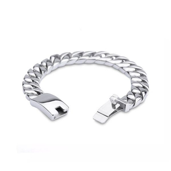 Pulsera cubana clásica eslabón grueso