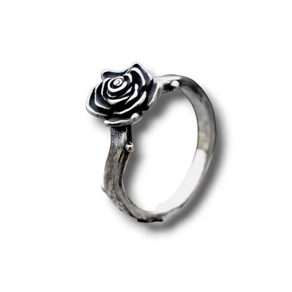 Anillo Rosa de acero