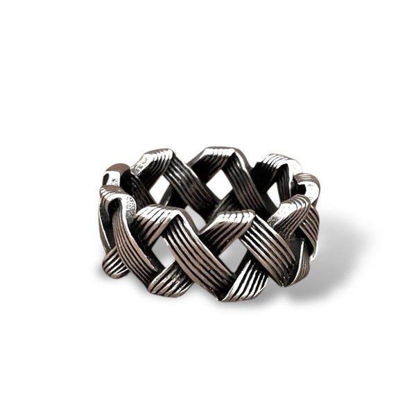 Anillo Plat Trenzado