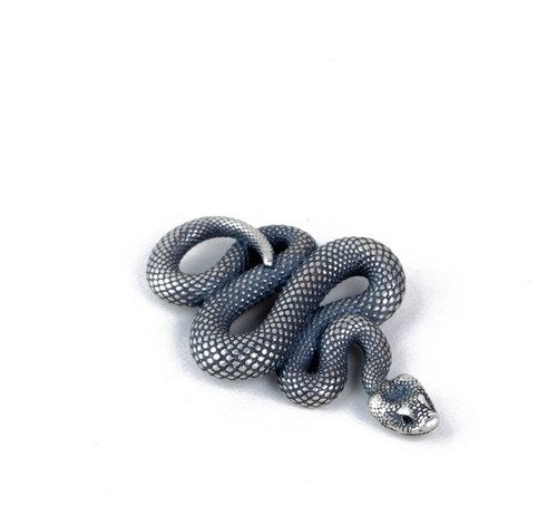 Dije Collar Serpiente Escamas Plata 925