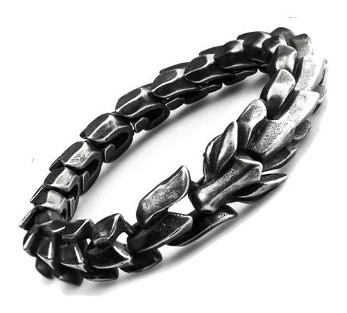 Pulsera Dragon Acero De Titanio Premium