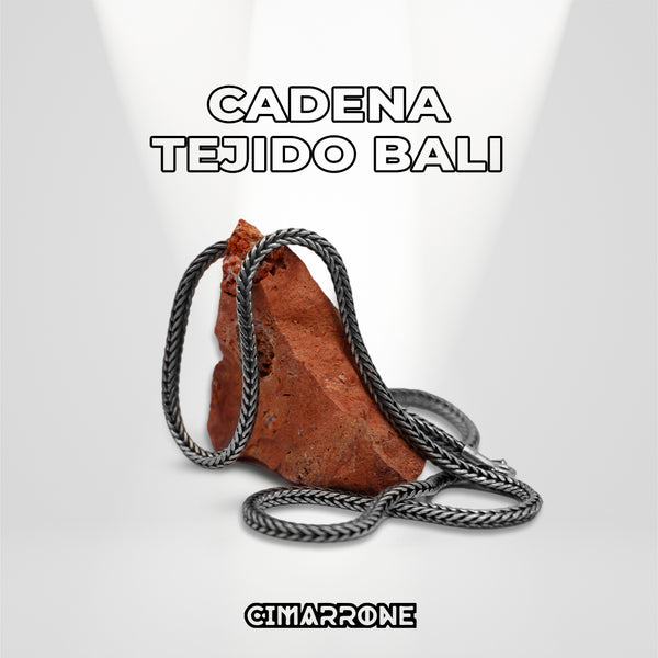 Cadena tejido Bali Plata .925