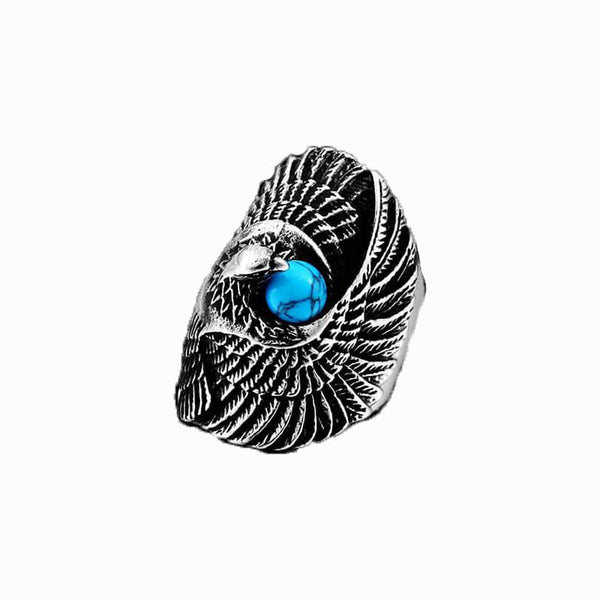 Anillo Águila Perla Azul