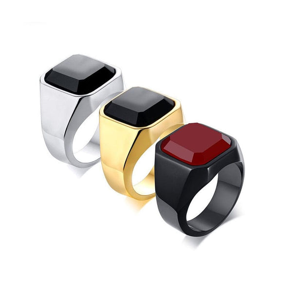 anillo elegante casual formal cuadrado
