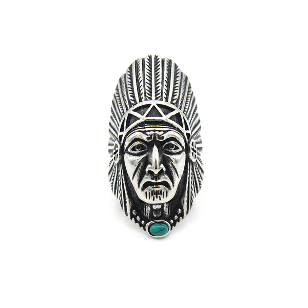 Anillo Jefe Apache Indio Americano Grande