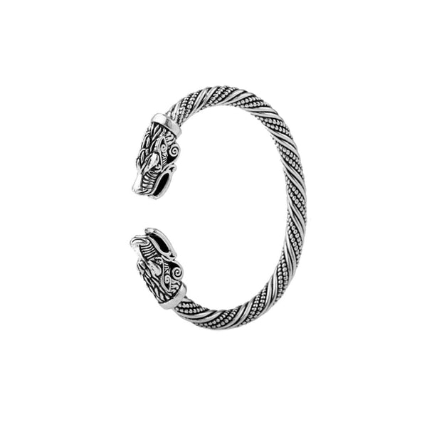 Brazalete-vikingo vikings-dragon-doble-plata regalo hombre