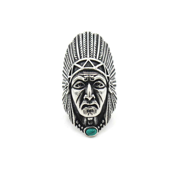 CimarroneAMX 7 Anillo Jefe Apache Indio Americano Grande
