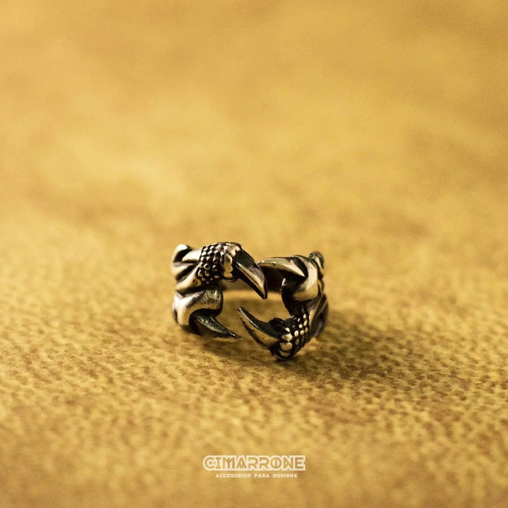 CimarroneAMX 8 Anillo animal bestia 4 garras