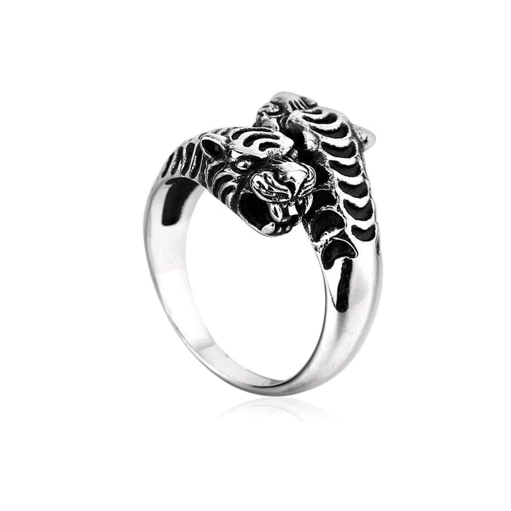 CimarroneAMX 8 Anillo Tigre doble plata 925