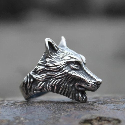 CimarroneAMX Acero Inoxidable / 7 Anillo Lobo Alpha
