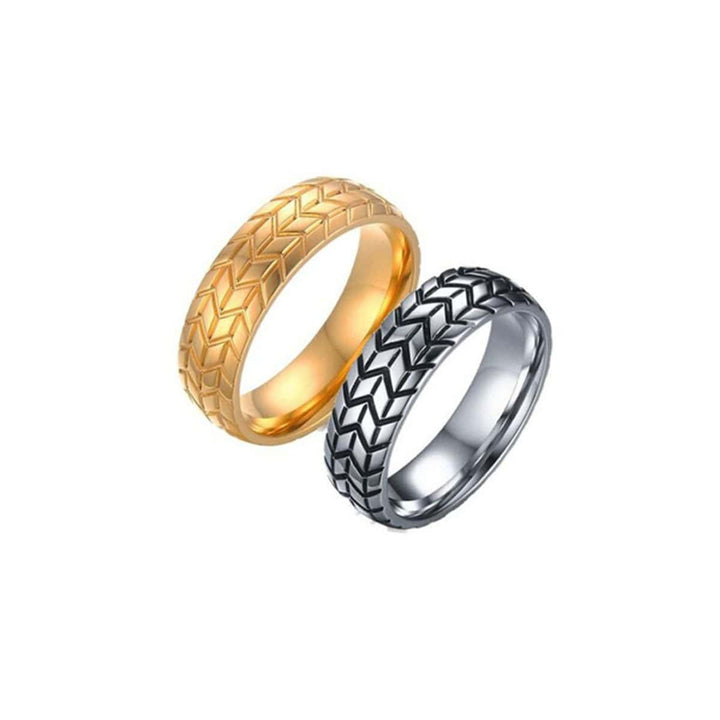 CimarroneAMX Acero Inoxidable / Plata / 7 Anillo Llanta Metálica Auto