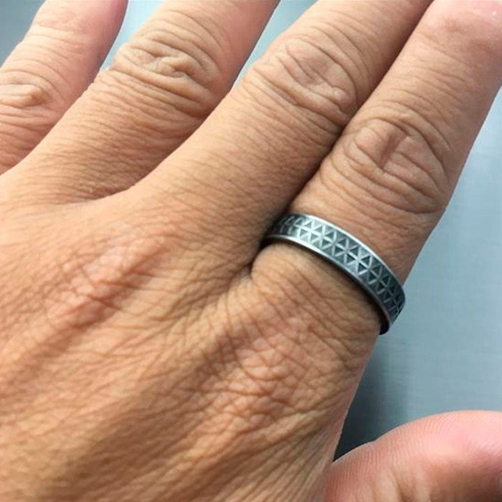 CimarroneAMX Anillo Argolla diseño prisma ancient