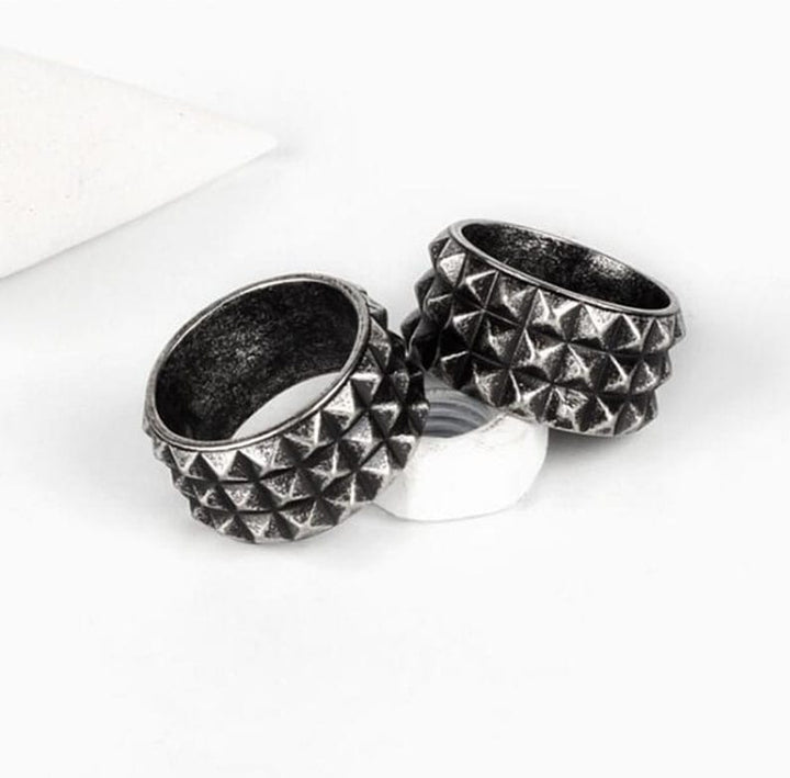 CimarroneAMX Anillo Geometrico Minimalista Punk