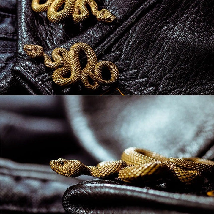 CimarroneAMX Dije o Llavero Serpiente Escamas Dorado
