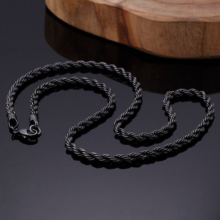 CimarroneAMX Gris oscuro Cadena Espiral cepillado ancient