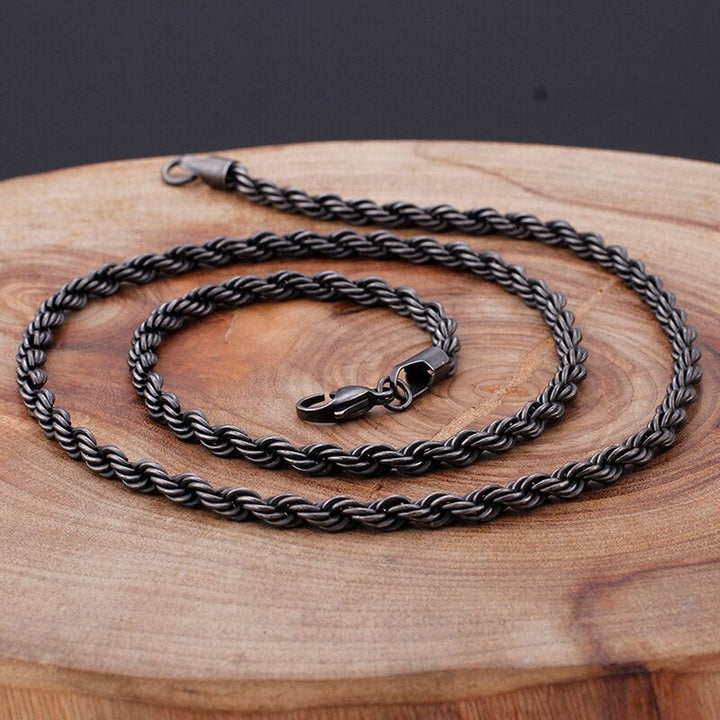 CimarroneAMX Gris oscuro Cadena Espiral cepillado ancient