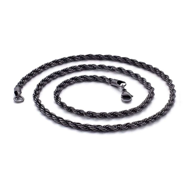 CimarroneAMX Gris oscuro Cadena Espiral cepillado ancient