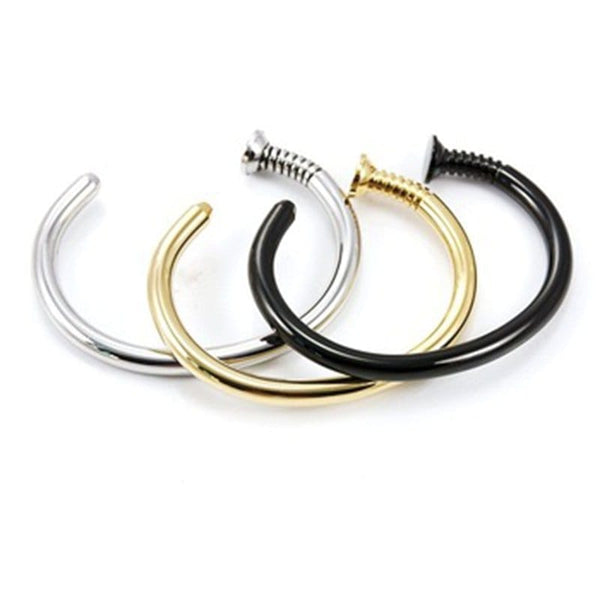 CimarroneAMX Negro / Mediana Brazalete de Clavo Minimalista