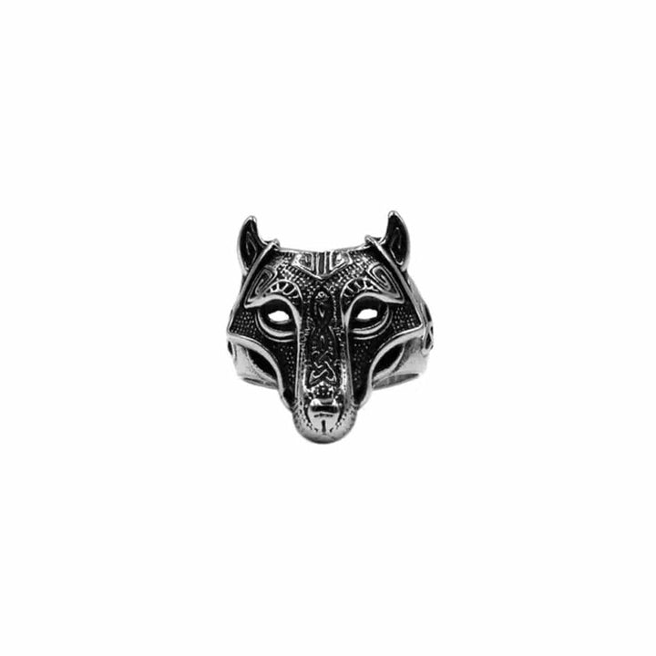 CimarroneAMX Plata .925 / 7 Anillo lobo nórdico vikingo detalles celtas