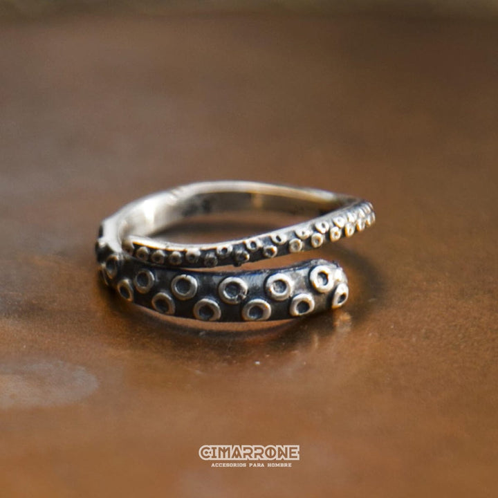 CimarroneAMX Plata .925 Anillo Argolla Kraken
