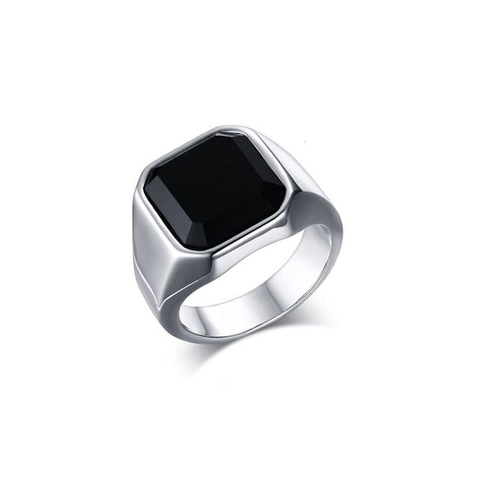 CimarroneAMX Plateado / 6 Anillo Piedra Cuadrada