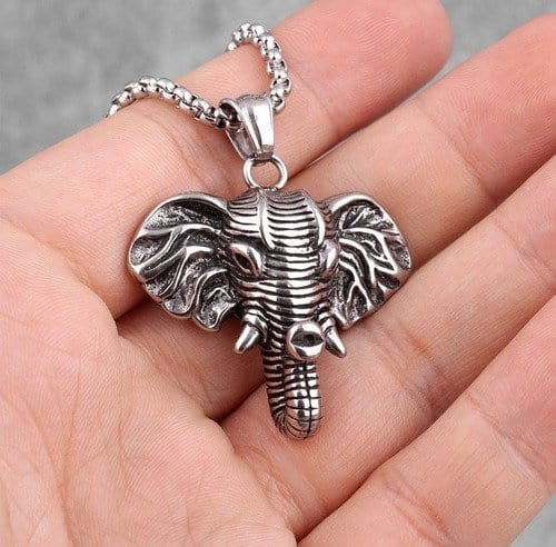 CimarroneAMX Plateado Collar Elefante